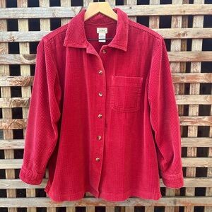 LL Bean Vintage Corduroy Shirt Jacket M